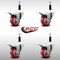 Service Caster 3'' SS Red Poly Swivel 7/8'' Expanding Stem Caster Set Total Lock Brake, 4PK SCC-SSEXTTL20S314-PPUB-RED-78-4 - alternate 3
